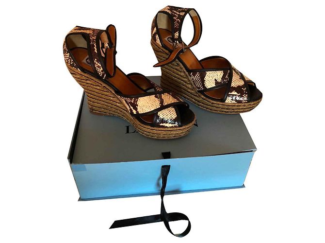 Lanvin Sandalen aus Python Leder Mehrfarbig Mehrfarben