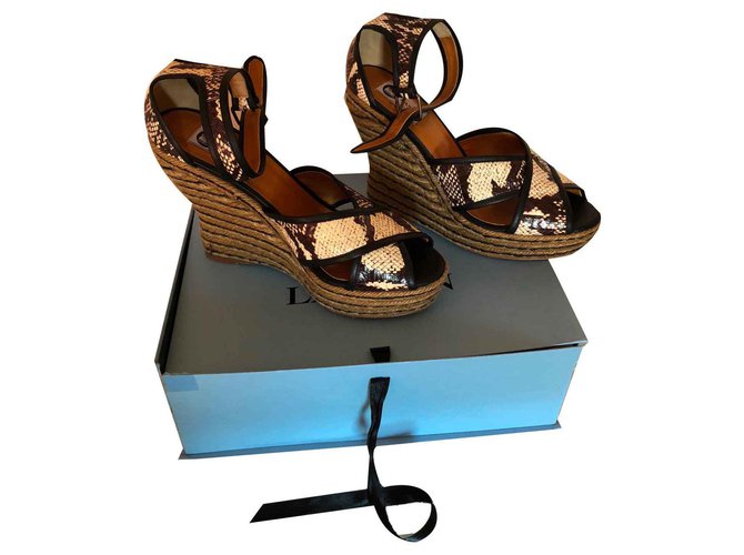 Sandali Lanvin in Python Multicolore 