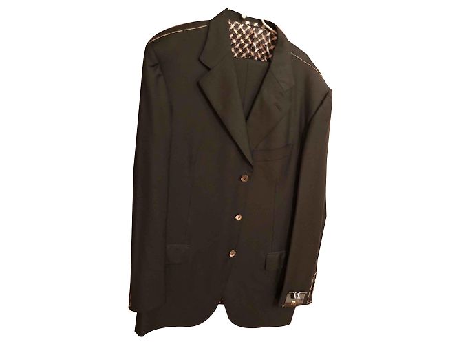 Autre Marque Dark blue wool suit size 54