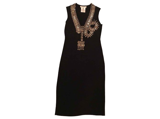 Givenchy Kleid mit Schmucksteinen Schwarz