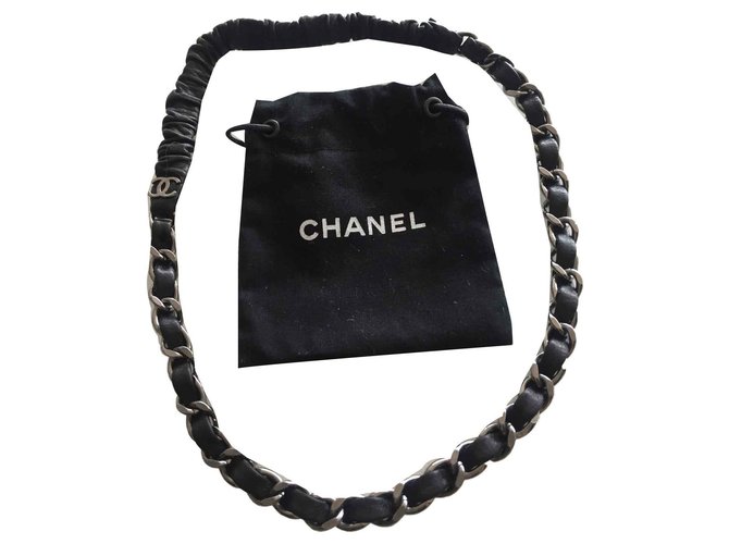 Chanel Hair accessories Black Metal  ref.115665