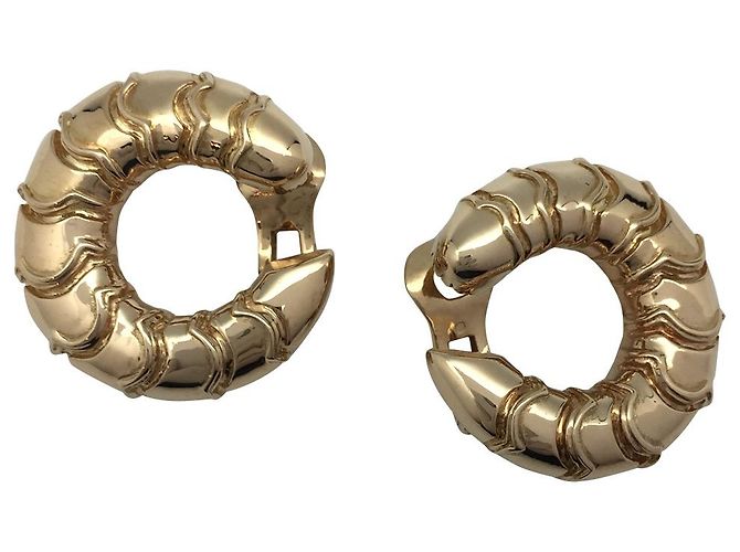 Marina B Pendientes criolla Marine B "Onda" en oro amarillo..