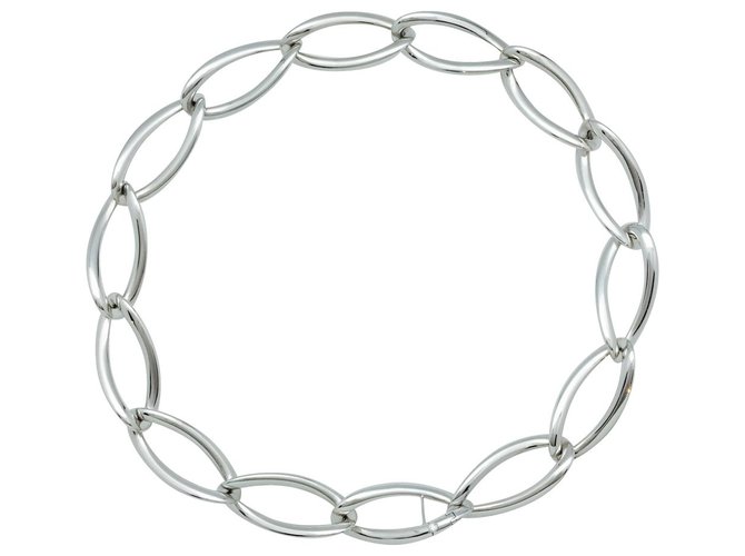 inconnue Fancy knit necklace in white gold, diamond.  ref.115712