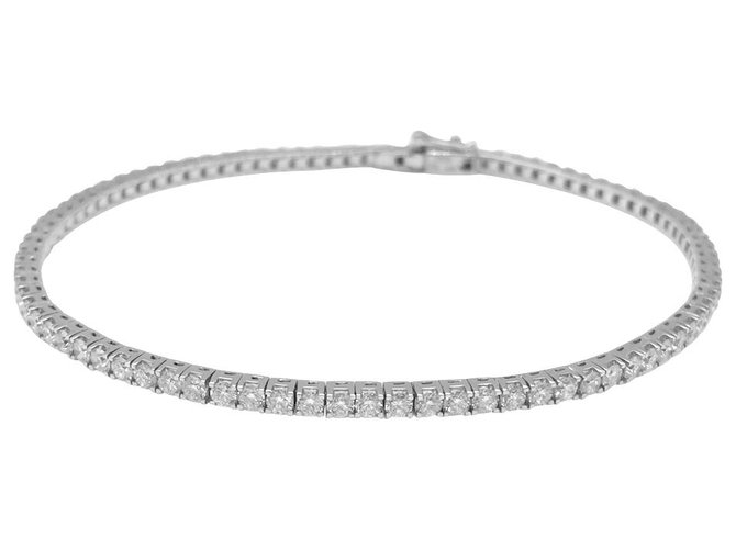 inconnue White gold line bracelet, 2,44 carats diamonds.  ref.115739