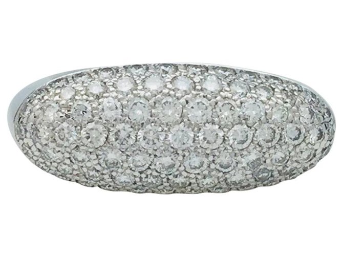 Hermès-Ring "Etrier" in Weißgold und Diamanten  ref.115817