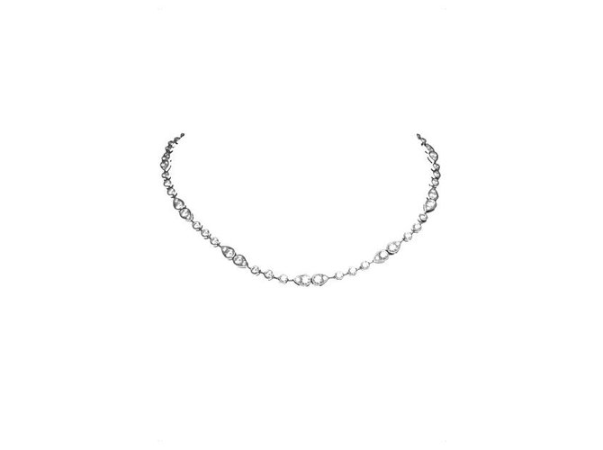 Cartier-Halskette "Lace" in Platin, Diamanten.  ref.115822