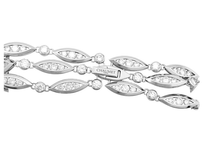 Pulsera Chaumet en oro blanco modelo "Classic"., diamantes.  ref.115835