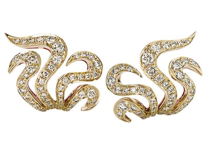 H Stern Earrings Stern model "Iris Pompylius" in pink gold, diamants.  ref.115851