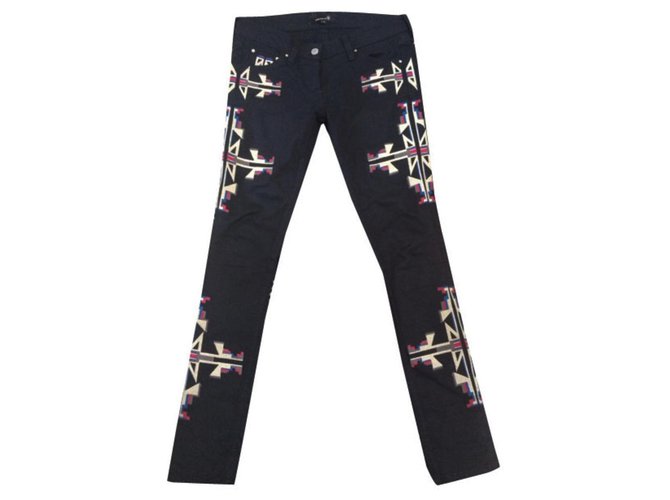 Isabel Marant Jeans Black Cotton Elastane  ref.115904