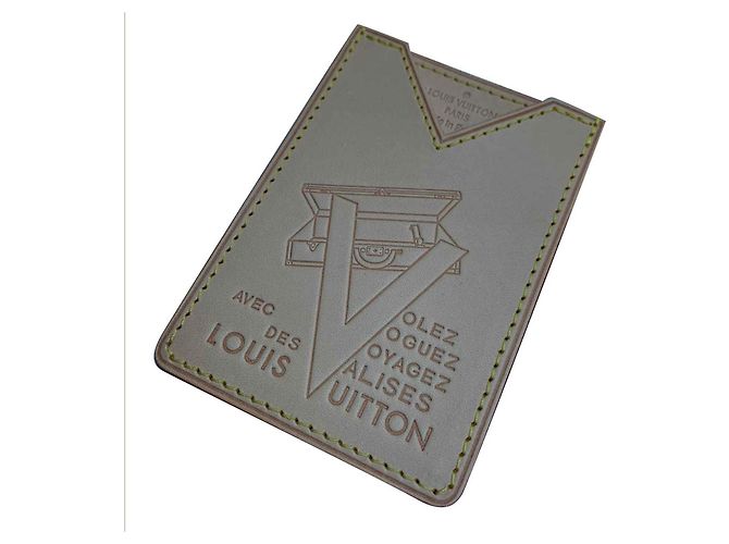 Louis Vuitton NATURAL LEATHER CARD HOLDER Beige