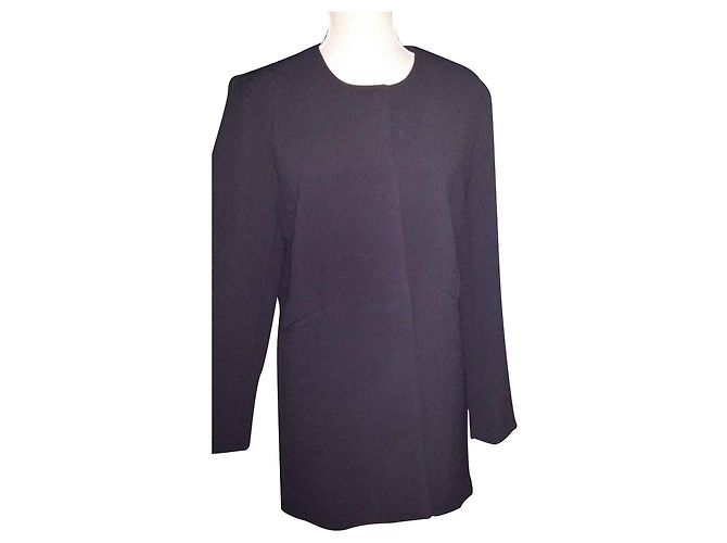 Ralph Lauren Black Polyester Coat Size M