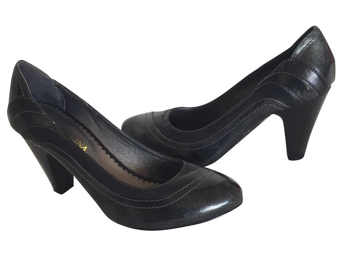 Autre Marque Heels Dark grey Patent leather  ref.115970