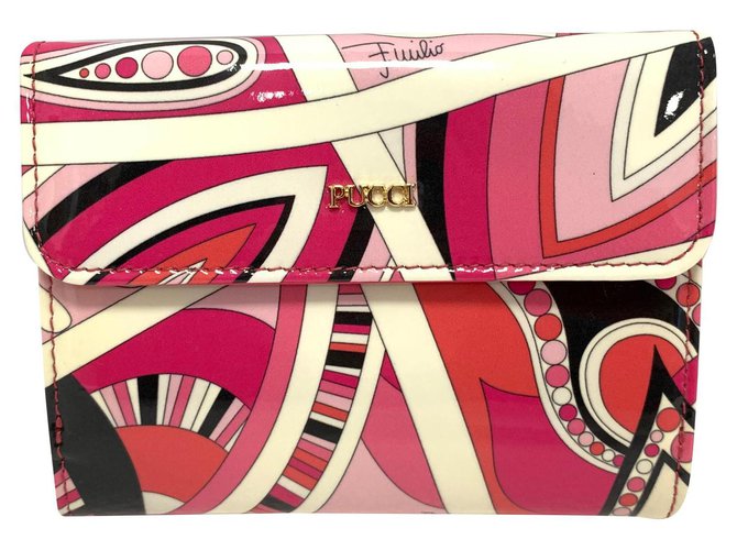 Emilio Pucci Mehrfarbige Brieftasche aus Lackleder Mehrfarben  ref.115996