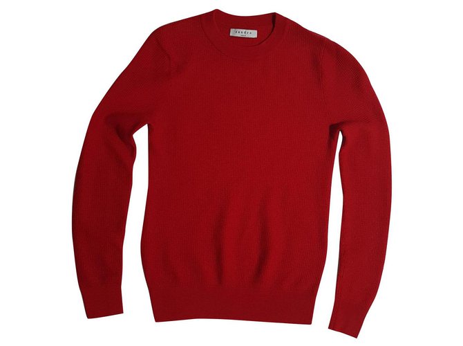 Sandro Knitwear Red Wool Acrylic  ref.115997
