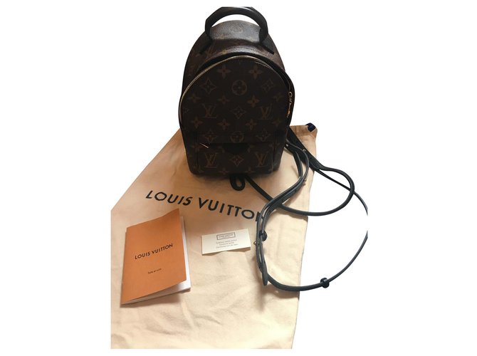 Louis Vuitton Mola Mini Palm Preto Couro  ref.116021