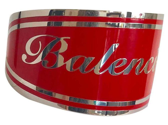 Balenciaga Armbänder Rot Metall  ref.116162