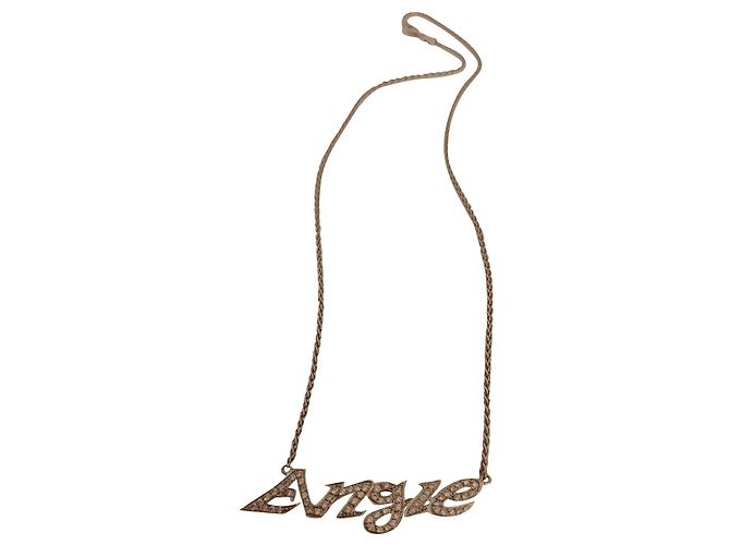 Autre Marque Collar Angie en oro blanco y diamante Plata