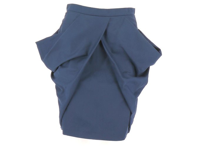 Miu Miu Skirt suit Navy blue Cotton  ref.116253