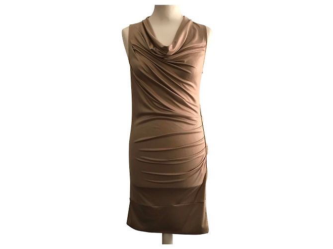 Patrizia Pepe Kleid Sera Satin nude