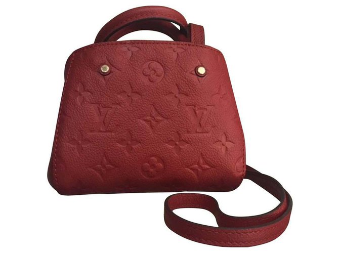 Louis Vuitton Montagne nano Red Leather  ref.116278