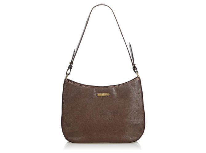 Burberry Leather Shoulder Bag Brown Dark brown  ref.116358