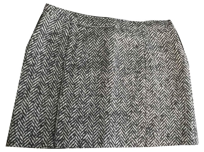 D&G Skirt suit Black White Wool Acrylic  ref.116408