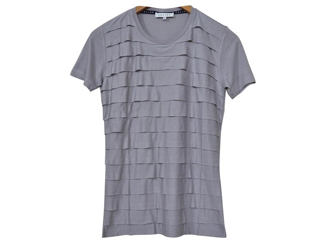 T-shirt Céline Grey Gris Vicose & Cachemire Taille S SMALL Viscose  ref.116501