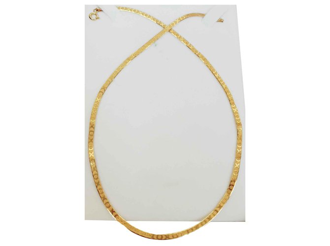 Autre Marque Cadeia de ouro 18 quilate, padrão de cobra Dourado Ouro amarelo  ref.116586