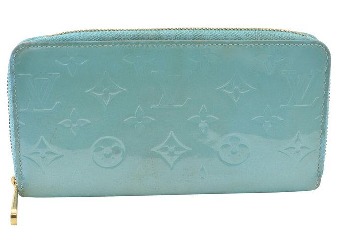Louis Vuitton Zippy Turquoise Patent leather  ref.116631