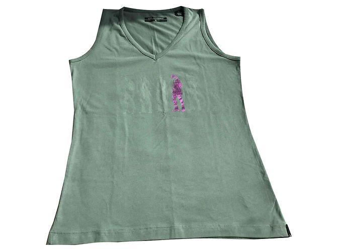Camiseta sin mangas Karl Lagerfeld de algodón gris Talla L