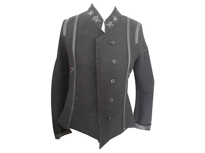 Marithé et François Girbaud Boiled Wool Jacket Black