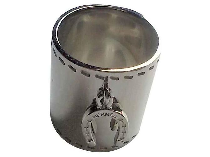 Hermès Anillo de la bufanda de hermes Plata