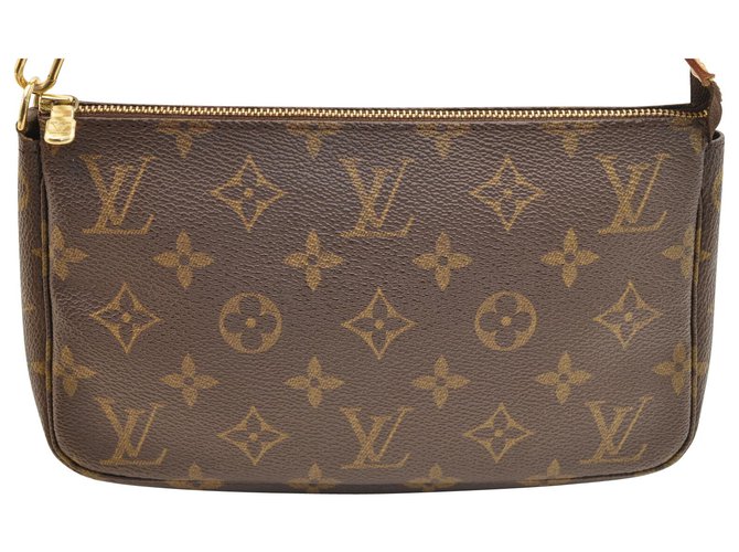 Louis Vuitton Pochette Accessoires Brown Cloth  ref.116759