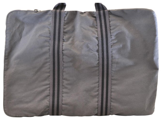 Hermès sac cabas Coton Gris  ref.116769