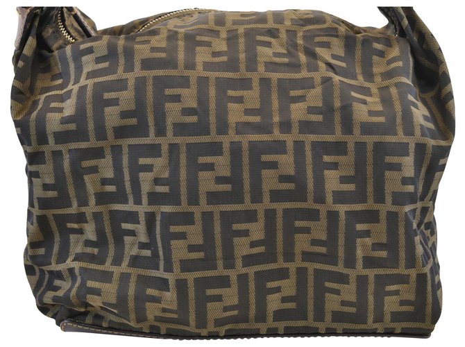 Fendi Zucca Shoulder Bag Brown  ref.116774
