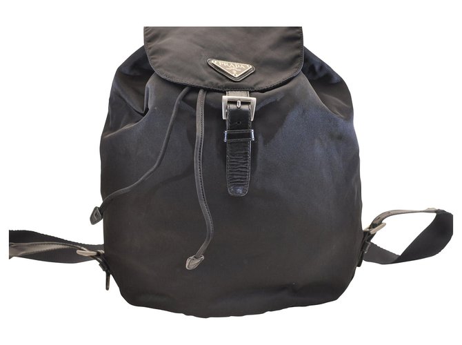 Prada backpack Black Synthetic  ref.116790