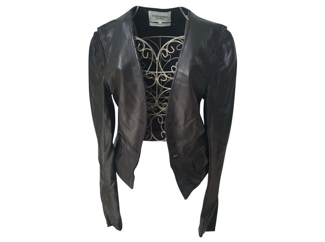 MAJE jacket in lambskin Black Cotton  ref.116821