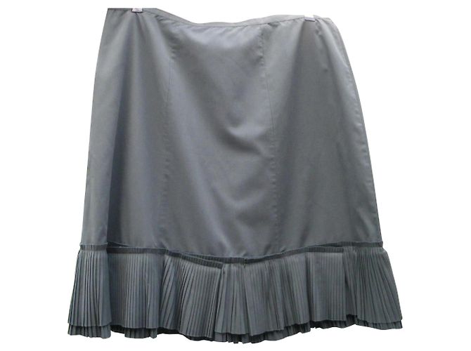Autre Marque Hellblauer Rock aus Polyester Größe 46