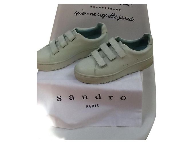 Baskets Sandro en cuir turquoise