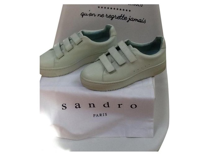 Sandro Sneakers Turquoise Leather  ref.116828