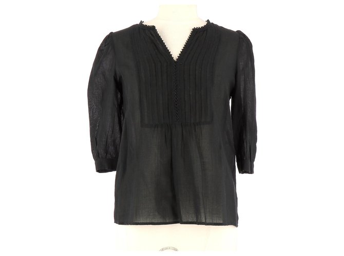 See by Chloé Wrap blouse Black Cotton  ref.116843