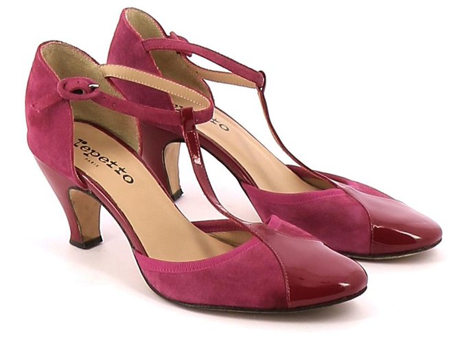 Repetto Bombas Fuschia Camurça  ref.116847