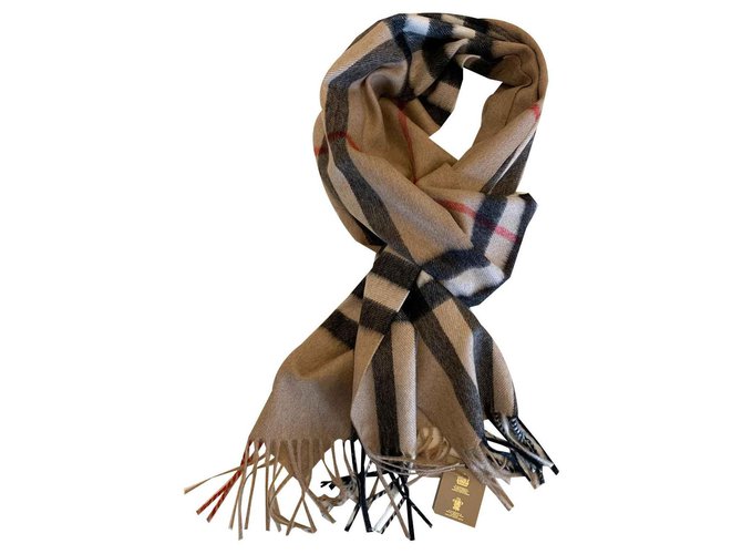 Burberry scarf Caramel Cashmere  ref.116894
