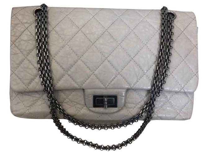 Chanel Reissue 2.55 Grey Leather  ref.116912