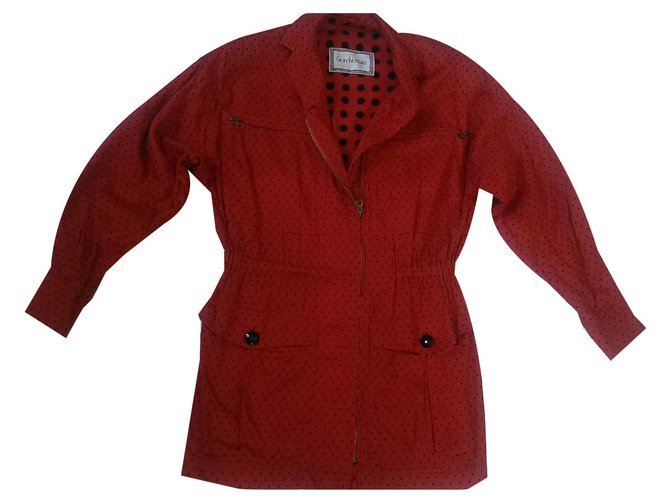 Gianni Versace Jackets Red Cotton  ref.116936
