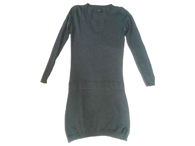 Zadig & Voltaire Strickkleid aus Merinowolle Blau
