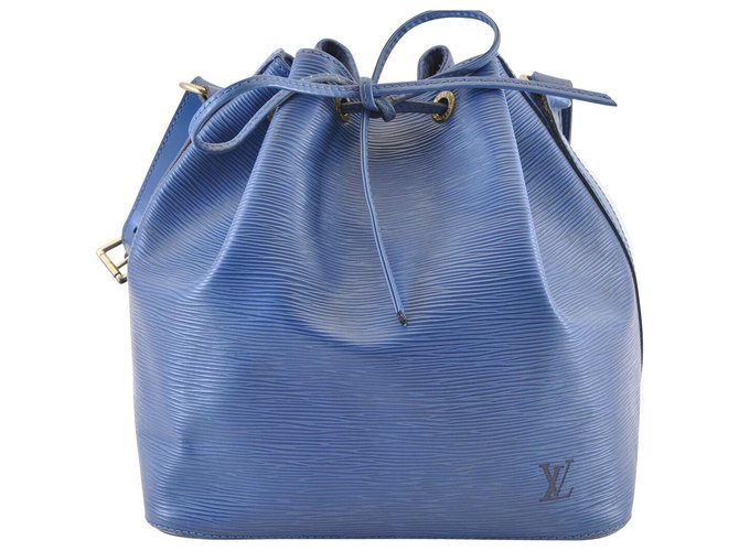 LOUIS VUITTON NOE PM Azul Couro  ref.116971