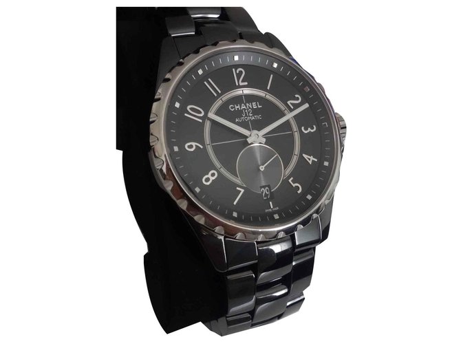 Chanel J watch12-365 Black Ceramic  ref.116972