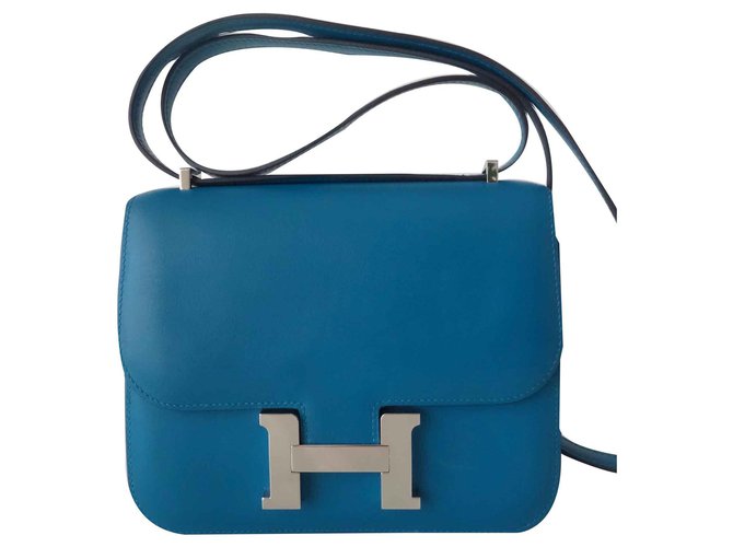 Hermès BAG CONSTANCE HERMES III Blue Leather  ref.116977
