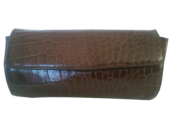 Furla Mini Schultertasche oder Clutch aus Leder Braun